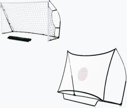 QuickPlay Poartă de fotbal+ rebounder QuickPlay Kickster 2 in 1 240 x 150 cm alb/negru