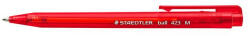 STAEDTLER Golyóstoll, 0, 5 mm, nyomógombos, STAEDTLER "Ball 423 M", piros (TS423M2) - fapadospatron
