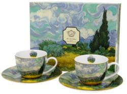 Duo Gift Porcelán csésze szett - 110ml - Van Gogh: Búzaföld Ciprusokkal