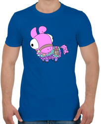 printfashion Fortnite láma pasztell - Férfi póló - Királykék (14642853)
