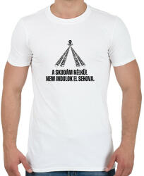 printfashion A Skodám nélkül nem indulok el sehova - Férfi póló - Fehér (14625814)