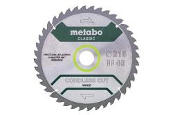 Metabo fűrészlap cordless cut wood - classic, 216x30 Z40 WZ 5° /B (628654000)