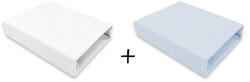 Qmini - Set 2 cearceafuri cu elastic pentru patut leagan sau patut co-sleeper, 90x50 cm, Din bumbac, Material certificat Oeko Te (6426972023962)