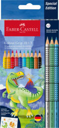 Faber-Castell Set promo creioane colorate Faber-Castell FC201545, 10+3 culori grip 2001, Dinozauri (FC201545)