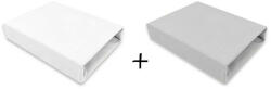 Qmini - Set 2 cearceafuri cu elastic pentru patut leagan sau patut co-sleeper, 90x50 cm, Din bumbac, Material certificat Oeko Te (6426972023993)