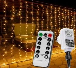 Voltronic Perdea luminoasă de Crăciun - 3x3 m, 300 LED, alb cald (30010189)
