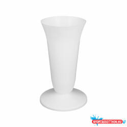  Talpas váza 16 x 29 cm műanyag fehér (53612)