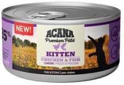 ACANA Premium Pate Kitten Chicken & Fish csirke- és halpástétom cicáknak 24 x 85 g