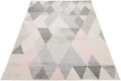  Szürke-rózsaszín mintás AMOR szőnyeg Méret: 80x150 cm