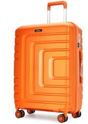 BONTOUR "Charm" 4-kerekes bőrönd TSA számzárral 67x44x25 cm, M méretű, Sunset-Gold