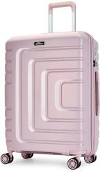 BONTOUR "Charm" 4-kerekes bőrönd TSA számzárral 67x44x25 cm, M méretű, Levendula pink