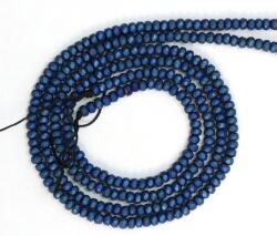  Hematit Mat Colorat Albastru Rondel Fatetat 2x3x3 mm - Margele Pietre Semipretioase pentru Bijuterii