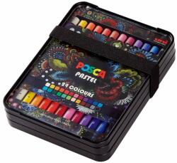 POSCA Creioane pastel UNI Posca KPA-100, 24 culori/set