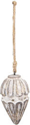 Clayre & Eef Set 6 ornamente brad Craciun lemn maro bej 6x11 cm (6H2281) - decorer