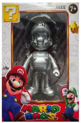  Figurina de colectie Super Mario Bros, 14 cm, Super Mario Silver Figurina