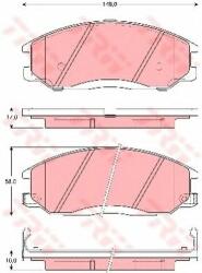 TRW Set placute frana, frana disc HYUNDAI TERRACAN (HP) (2001 - 2006) TRW GDB3257