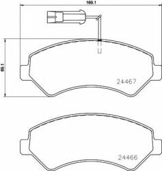 BREMBO Set placute frana, frana disc FIAT DUCATO caroserie (250, 290) (2006 - 2016) BREMBO P 23 161