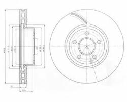 DELPHI Disc frana MERCEDES C-CLASS T-Model (S204) (2007 - 2014) DELPHI BG9075C