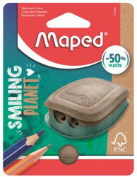 Maped Hegyező, kétlyukú, tartályos, műanyag, FSC, MAPED "Smiling Planet (IMA071520FM) - fapadospatron