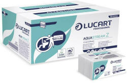 LUCART Kéztörlő, Z hajtogatott, 2 rétegű, 242 lap, LUCART "Aquastream", fehér (UBC32) - fapadospatron
