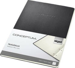 Sigel Füzet, exkluzív, A4, vonalas, 60 lap, keményfedeles, SIGEL "Conceptum", fekete (SICO801) - fapadospatron