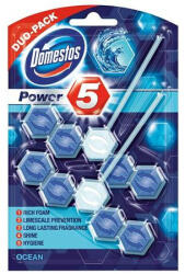 Domestos WC fertőtlenítő, 2 db-os, DOMESTOS "Power 5", óceán (KHT539)