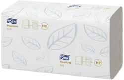 Tork Kéztörlő, Interfold hajtás, 2 rétegű, 100 lap, H2 rendszer, Premium, TORK "Xpress® Soft Multifold", fehér (KHH291)
