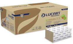 LUCART Kéztörlő, V2 hajtogatott, 2 rétegű, 190 lap, Havanna, LUCART, "EcoNatural (UBC31) - fapadospatron