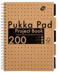 Pukka Pad Spirálfüzet, A4, vonalas, 100 lap, PUKKA PAD "Kraft project book (PUP9566) - fapadospatron