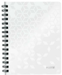 Leitz Spirálfüzet, A5, vonalas, 80 lap, LEITZ "Wow", fehér (E46390001) - fapadospatron