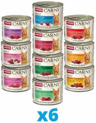 Animonda Carny MIX hrana umeda pentru pisici 10 arome 60 x 200 g