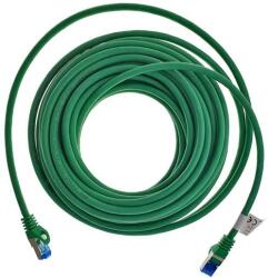 Lanberg Cablu ecranat S / FTP, Lanberg 42716, cat 6A, mufat 2xRJ45, lungime 10 m, AWG 26, 500 MHz, LSZH, de legatura retea, ethernet, Verde (PCF6A-10CC-1000-G)