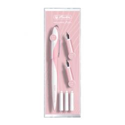 Herlitz Stilou My. Pen Style Caligrafie+3 Penite 0, 9/1, 4/1, 9 Roz (11360260)
