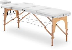 physa Masă de masaj pliabilă - suport pentru picioare înclinabil - lemn de fag - extra-larg (70cm) - alb PHYSA DINAN WHITE (PHYSA DINAN WHITE)
