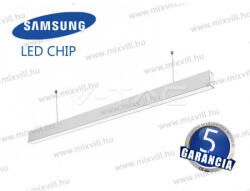 V-TAC SKU-375 Led mennyezeti lámpa szürke 40W 4000lm 4000K semleges fehér 1200x35x67mm 200° sug. szög (375)