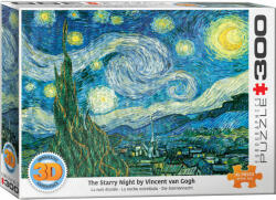 EUROGRAPHICS 300 db-os 3D Lenticular puzzle - Starry Night, Van Gogh (6331-1204) (6331-1204)