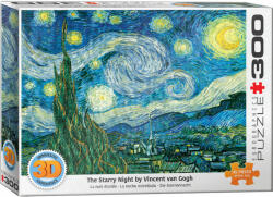 EUROGRAPHICS 300 db-os 3D Lenticular puzzle - Starry Night, Van Gogh (6331-1204)