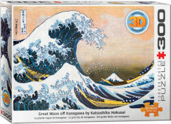 EUROGRAPHICS 6331-1545 - Kanagawa von Hokusai - 300 db-os 3D Lenticular puzzle (6331-1545)