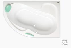 Laguna Fortuna Plus 160x100x46cm akril asszimetrikus kád, jobbos 210 l