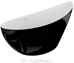 M-Acryl Paradise szabadon álló akril kád 180x80 fényesfekete előlappal