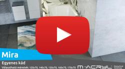 M-Acryl Mira Slim egyenes akril kád 170x70