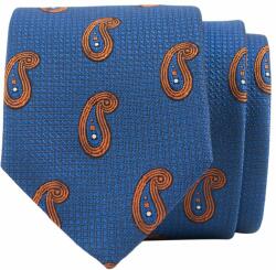 John & Paul Fraktálmintás nyakkendő John & Paul - Kék-narancssárga