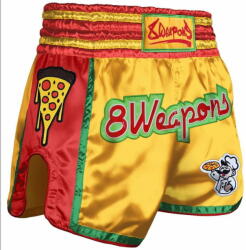  Fairtex 8 WEAPONS Muay Thai Shorts Pizza - Sárga