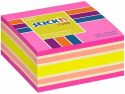 Öntapadós jegyzettömb mix STICK’N 76x76mm 400 lap neon rózsaszín (21536)