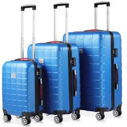Monzana Keményhéjú bőröndkészlet, ABS, kék, 40l, 80l, 105l
