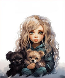 Takoy Panou 50x60 cm Jerse Takoy model fata cu animale