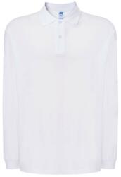 JHK Tricou polo cu maneca lunga barbati, bumbac 100%, Premier, white (PORA210LSWH)