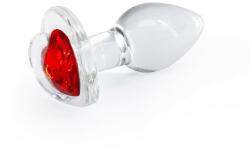  Dop anal Crystal Desires cu inima rosie S