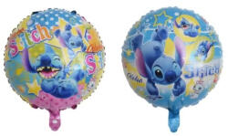 Balloons4party Balon folie rotund Stitch albastru si roz 45 cm - articole-petreceri - 19,99 RON