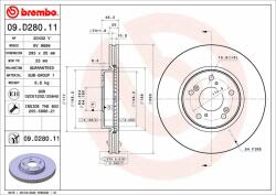 BREMBO Disc frana BREMBO 09. D280.11 - centralcar